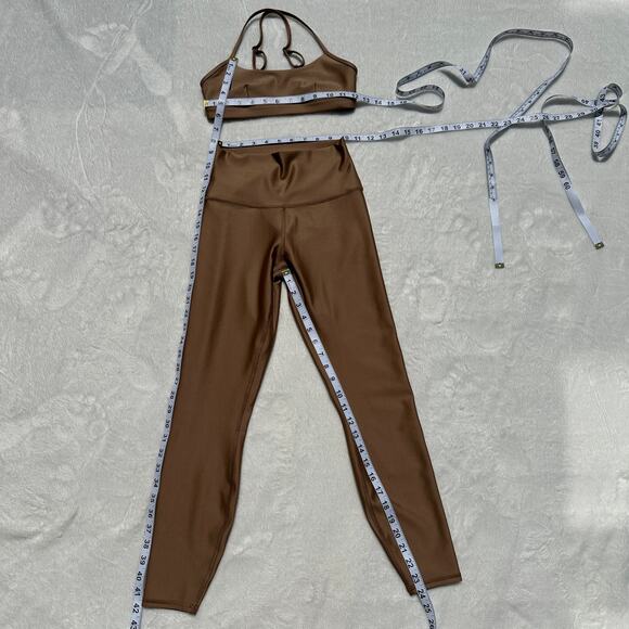 Alo Yoga Airlift Intrigue Bra 7/8 High-Waist Airlift Legging Toasted Almond XS - Picture 7 of 16